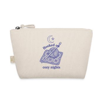 Crochet Lover Hooked On Cozy Nights Funny - Organic Pouch - nature - Front