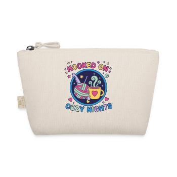 Hooked On Cozy Nights Crochet Lover Funny - Organic Pouch - nature - Front