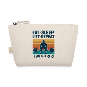 Eat Sleep Lift Repeat Retro Fitness - Bio-Täschchen - Natur - Vorne