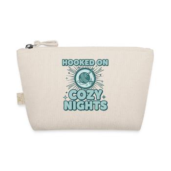 Hooked On Cozy Nights Crochet Lover Funny - Organic Pouch - nature - Front