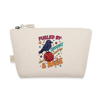 Fueled By Crochet And Rage Funny Crochet Lover - Organic Pouch - nature - Front