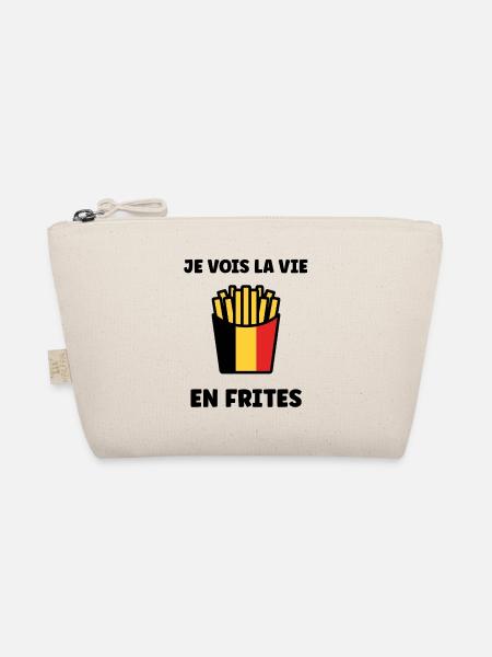 Belgian Fries Flag Graphic - Organic Pouch - nature - Front