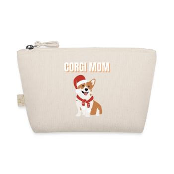 Corgi Mom Christmas Doggy - Organic Pouch - nature - Front