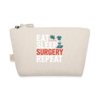 Eat Sleep Surgery Repeat - Organic Pouch - nature - Front