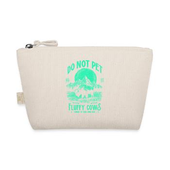 Vintage Buffalo Do Not Pet Fluffy Cows Funny Bison - Organic Pouch - nature - Front