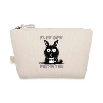 Its Fine Im Fine Coffee Rabbit Humor - Organic Pouch - nature - Front