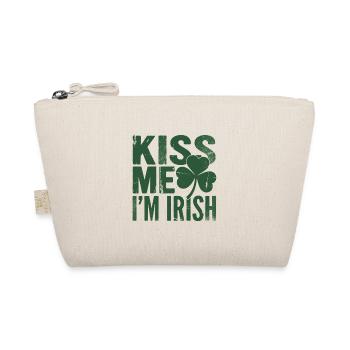 Küss mich, ich bin Irish Shamrock - Bio-Täschchen - Natur - Vorne