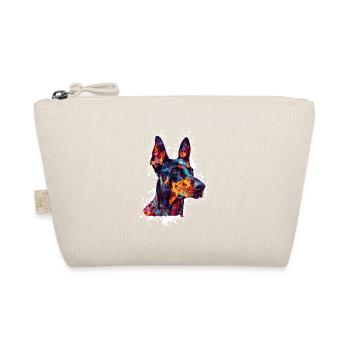 Colored Dog Head - Organic Pouch - nature - Front