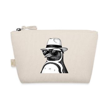 Penguin with hat and sunglasses - Organic Pouch - nature - Front