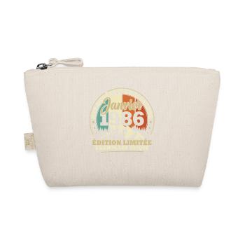 Vintage January 1986 Vintage Birthday Gift - Organic Pouch - nature - Front