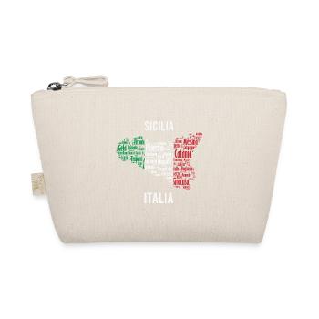 Dessin avec carte souvenir Sicile t-shirt - Trousse biologique - nature - Devant