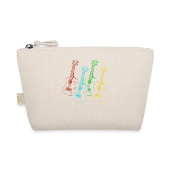 Hawaiian Ukulele Uke Retro Vintage - Organic Pouch - nature - Front