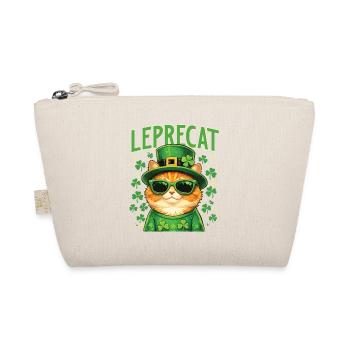 Leprecat St. Patrick's Irish Lucky Cat - Bio-Täschchen - Natur - Vorne