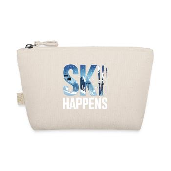 Ski Happens - Organic Pouch - nature - Front