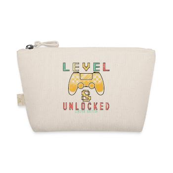 Level 8 Unlocks 8 Birthday Boy Girl - Organic Pouch - nature - Front