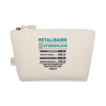 Schweißer Metallbauer Stundenlohn Schweißen - Bio-Täschchen - Natur - Vorne