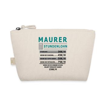 Maurer Stundenlohn - Bio-Täschchen - Natur - Vorne