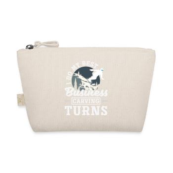 Snowboarding Snowboard Meeting Chairlift - Organic Pouch - nature - Front