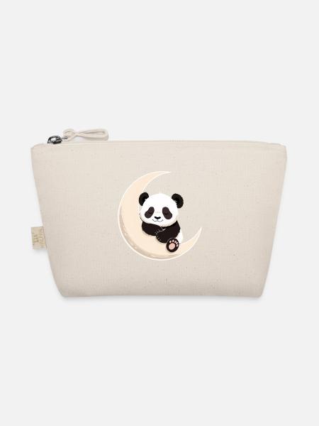 Panda Mondkuscheln - Bio-Täschchen - Natur