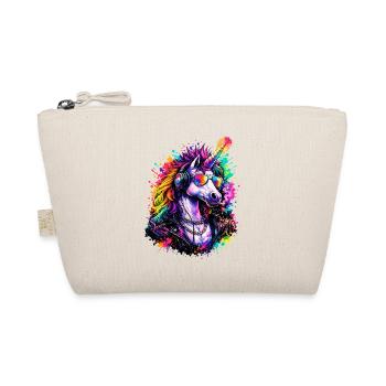 DJ licorne cool avec casque - Trousse biologique - nature - Devant