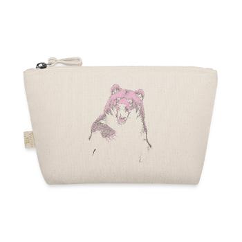 Grizzly Bear Hiking Camping Vintage Brown Bear - Organic Pouch - nature - Front