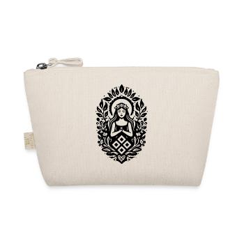 Mokosh Minimal Slavic Goddess Symbol - Organic Pouch - nature - Front