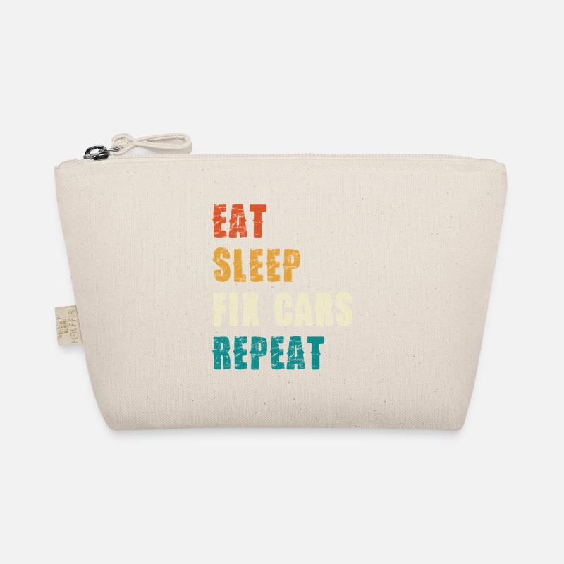 EAT SLEEP FIX CARS REPEAT Bio-Täschchen