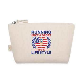 Running Isn ́t A Sport It ́s A Lifestyle Marathon - Organic Pouch - nature - Front