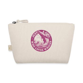 Whale Motif: Girl Love Whales - Organic Pouch - nature - Front