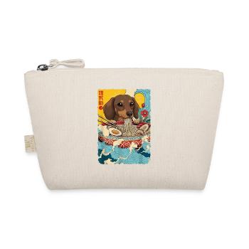 Japanese Ramen Dachshund Noodle Bowl Anime Otaku - Organic Pouch - nature - Front