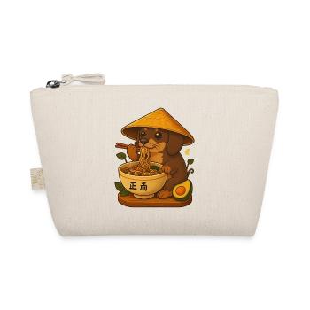 Japanese Ramen Dachshund Noodle Bowl Anime Otaku - Organic Pouch - nature - Front