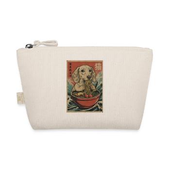 Japanese Ramen Dachshund Noodle Bowl Anime Otaku - Organic Pouch - nature - Front