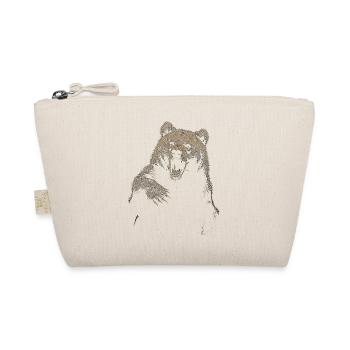 Grizzly Bear Hiking Camping Vintage Brown Bear - Organic Pouch - nature - Front