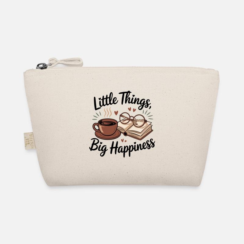 Cozy Reading Brew Coffee Glasses Book Organic Pouch