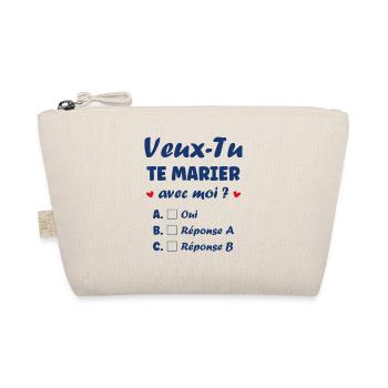 Veux-Tu Te Marier Avec Moi - Trousse biologique - nature - Devant