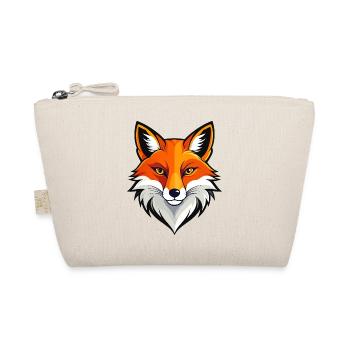 Bold Fox Head Illustration Red Fox Head Motif - Organic Pouch - nature - Front