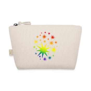 Colorful Stars Rainbow Gradient - Organic Pouch - nature - Front
