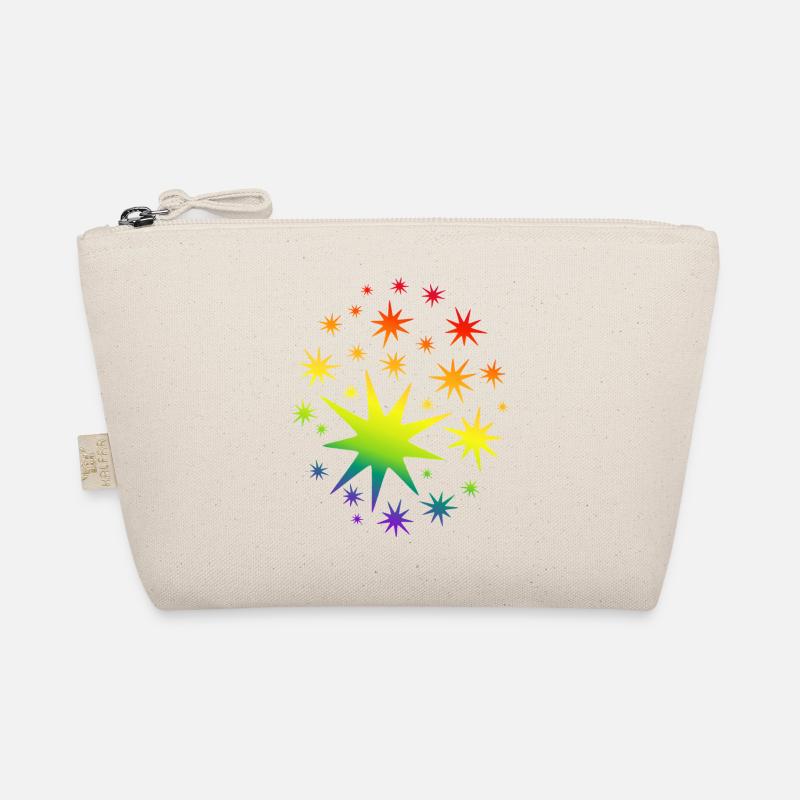 Dégradé arc-en-ciel des étoiles colorées Trousse biologique