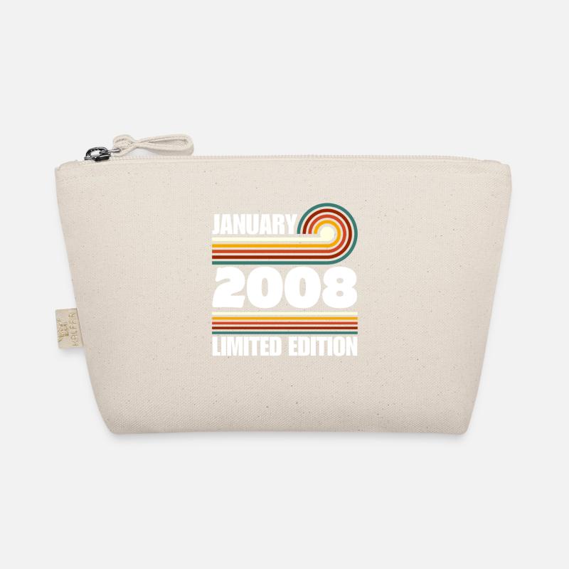 Limited Edition 2008 18. Geburtstag Geschenk - Bio-Täschchen - Natur