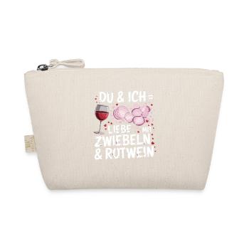  Du Und Ich Liebe Mit Zwiebeln Und Rotwein Für - Bio-Täschchen - Natur - Vorne