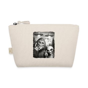 Bigfoot Alien Rocker, Rock Music, Rock Hand, UFO - Organic Pouch - nature - Front