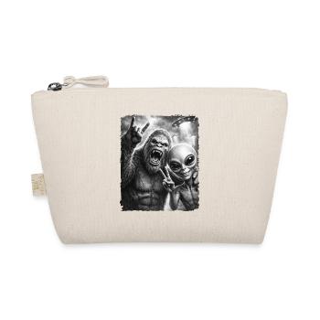 Bigfoot Alien Rocker, Rock Music, Rock Hand, UFO - Organic Pouch - nature - Front