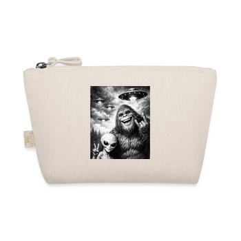 Bigfoot Alien Rocker, Rock Music, Rock Hand, UFO - Organic Pouch - nature - Front