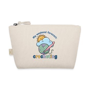 My Weekend Forecast Crocheting Funny Crochet Lover - Organic Pouch - nature - Front