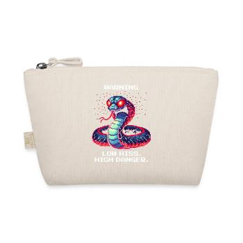 Low Hiss High Danger | Warning Snake - Organic Pouch - nature - Front