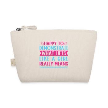 Fitness Motivation Bodybuilder Demonstrate Girl - Organic Pouch - nature - Front