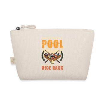 Pool Rack Spruch Shirt - Bio-Täschchen - Natur - Vorne