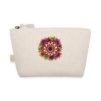 Orangene Sonnenblumen Mandala - Bio-Täschchen - Natur - Vorne