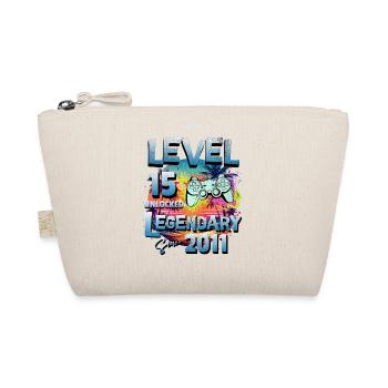 Level 15 Jahre Freigeschaltet seit 2011 Geburtstag - Bio-Täschchen - Natur - Vorne