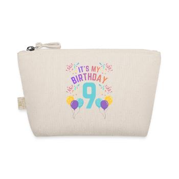 9 ans fille C’est mon anniversaire Enfants Anniversaire - Trousse biologique - nature - Devant